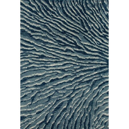 Standalone 4 x 6 ft. Troy Collection Ripple Woven Area Rug, Blue ST2590115